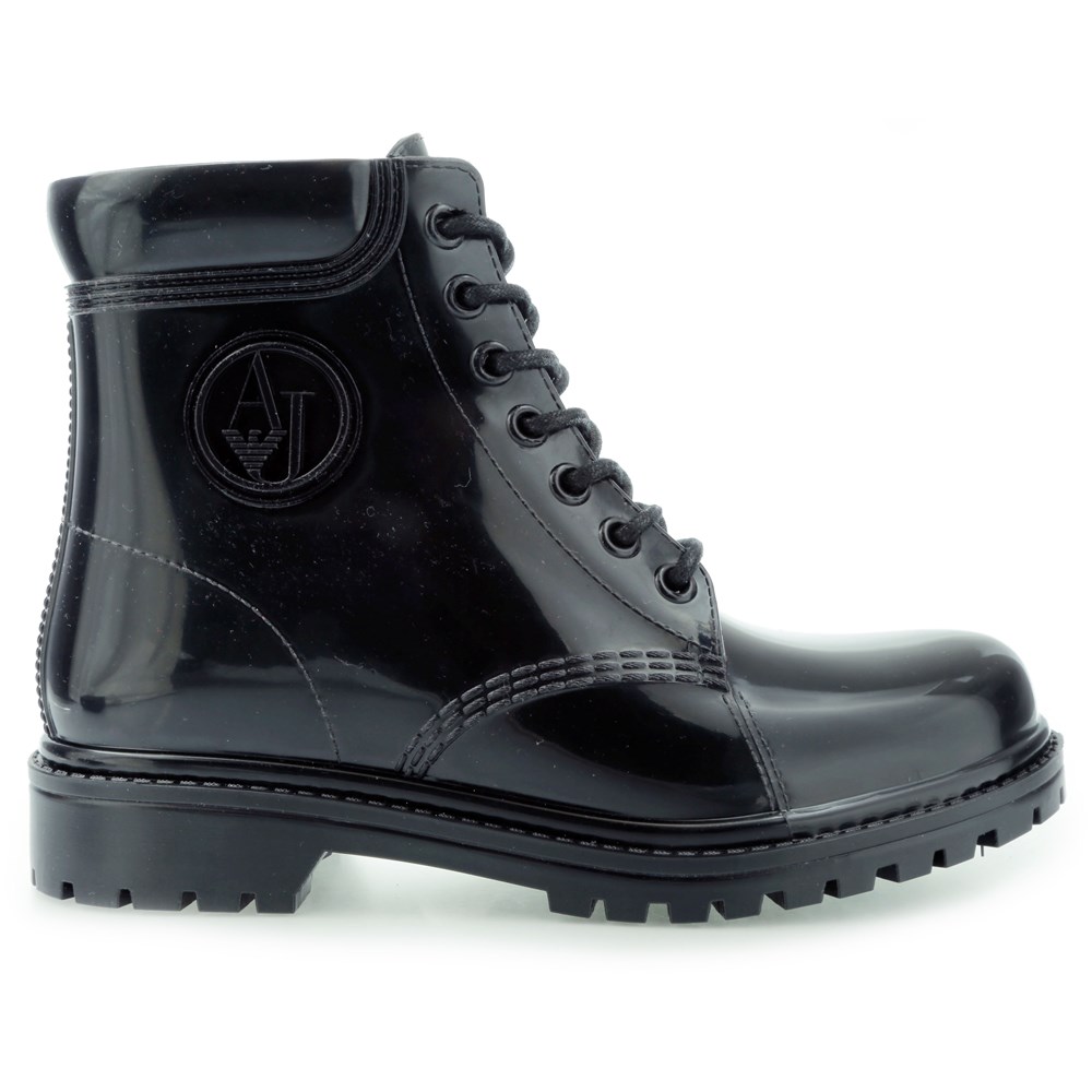 Shoes Armani Jeans B55K4 50 Woman Pvc Plastic Boot 12 Black • shop