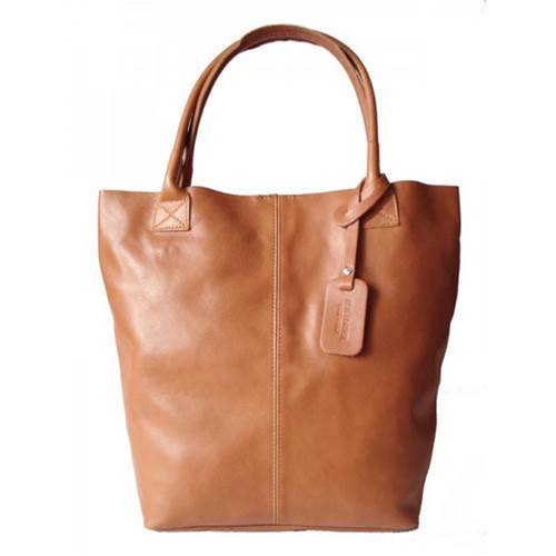 Handbags Vera Pelle Shopper Bag Xxl Real Leather A4 Camel