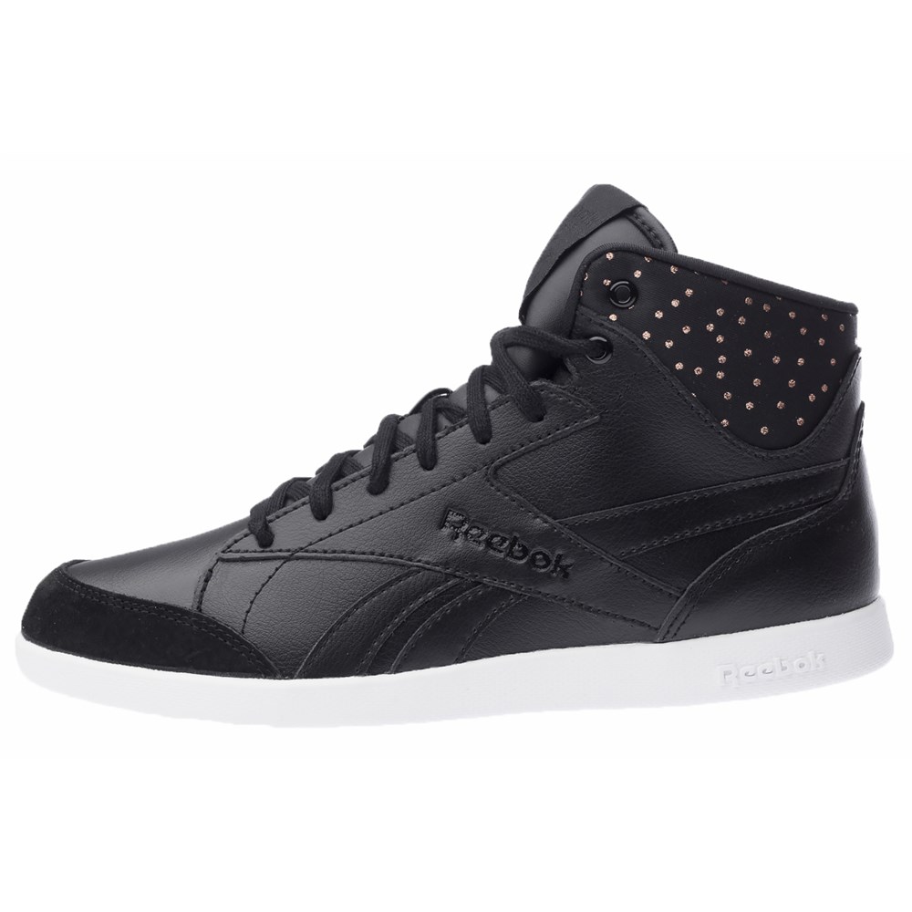 Reebok Fabulista MID II Women's Black Leather Sports Shoes Hi Tops Sneakers 