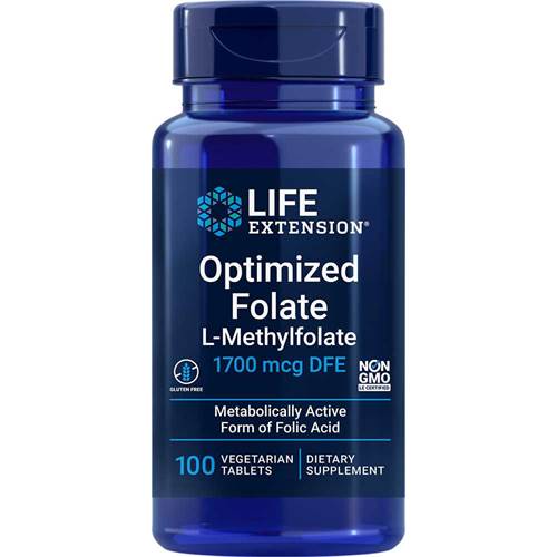 Dietary supplements Life Extension Optimized Folate L Methylfolate 1700 Mcg Dfe