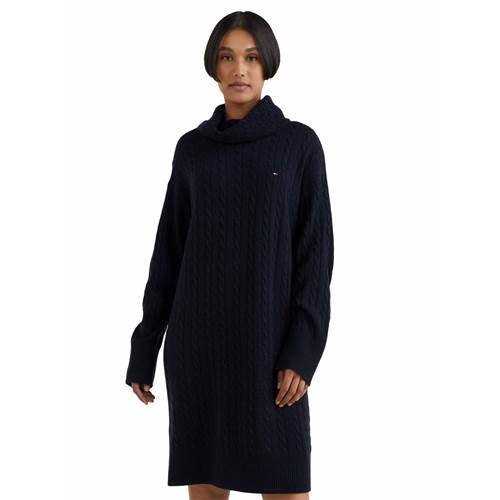 Dress Tommy Hilfiger Softwool Cable Rollnk Dress